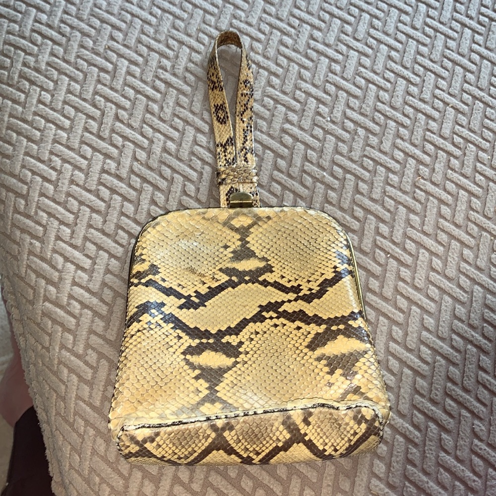 Vintage Python Evening Wristlet - Picture 2 of 7